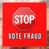 Stop stemfraude raamsticker (Vel 2)