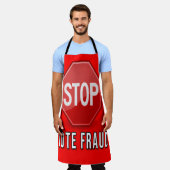 Stop stemfraude schort (Gedragen)