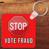 Stop stemfraude sleutelhanger (Achterkant)