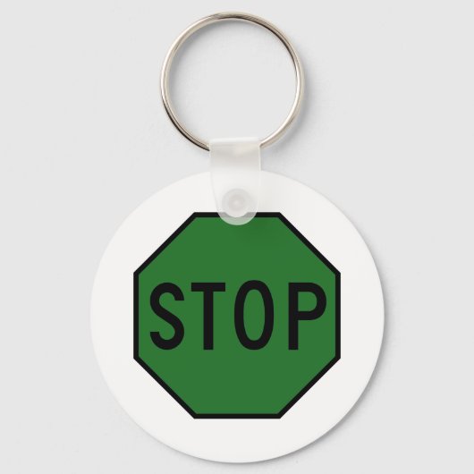 Stop Street Road Sign Symbool Attach Traffic Sleutelhanger (Voorkant)