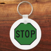 Stop Street Road Sign Symbool Attach Traffic Sleutelhanger (Voorkant)