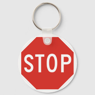Stop Street Road Sign Symbool Attach Traffic Sleutelhanger