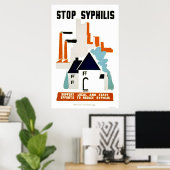 Stop Syphilis 1940 WPA Poster (Thuiskantoor)