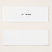 STOP TALKING (Devant & derrière)