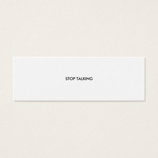 STOP TALKING (Devant)