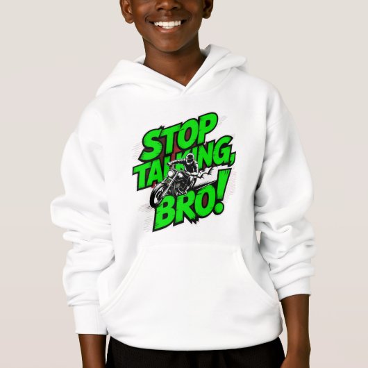 Stop Talking Bro – Bold Attitude T-Shirt (Voorkant)
