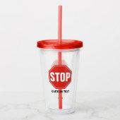 STOP-teken Acryl Drinkbeker (Voorkant)