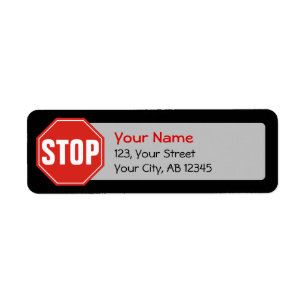 STOP-teken Etiket