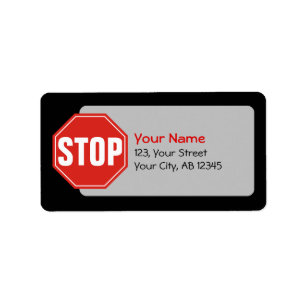 STOP-teken Etiket
