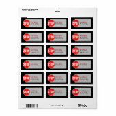 STOP-teken Etiket (Full Sheet)