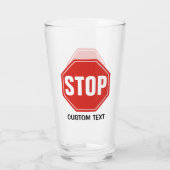 STOP-teken Glas (Achterkant)
