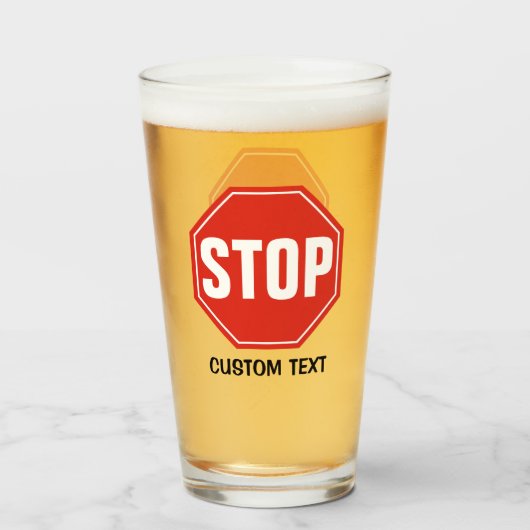 STOP-teken Glas (Voorkant gevuld)