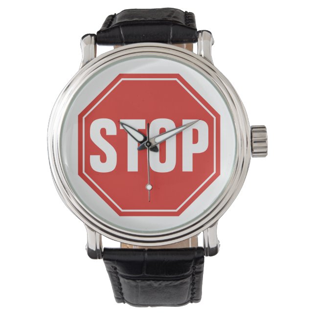 STOP-teken Horloge (Voorkant)