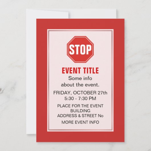 STOP-teken Kaart (Achterkant)