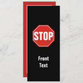 STOP-teken Kaart (Voorkant / Achterkant)