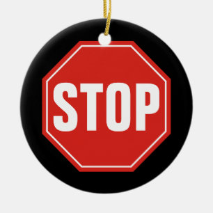 STOP-teken Keramisch Ornament