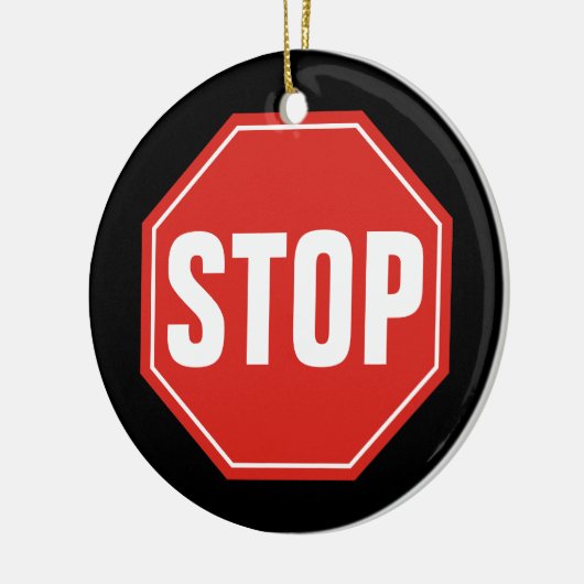 STOP-teken Keramisch Ornament (Links)