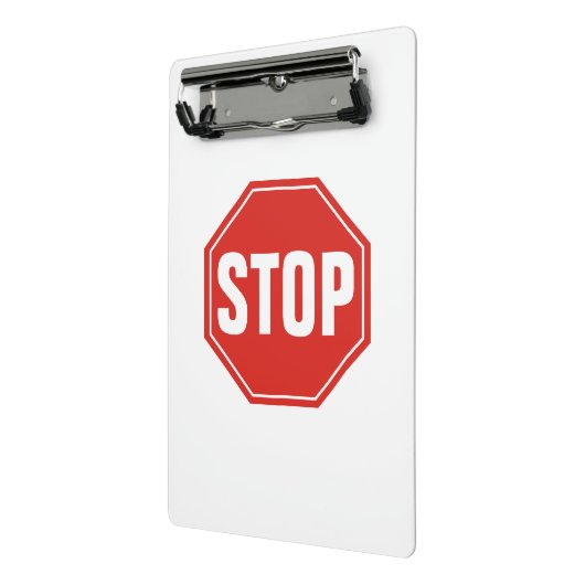 STOP-teken Mini Klembord (Angled2)
