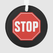STOP-teken Ornament (achterkant)
