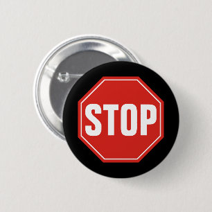STOP-teken Ronde Button 5,7 Cm