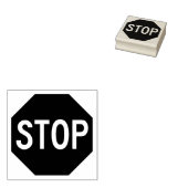 STOP-teken Rubberstempel (Gestempeld)