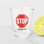 STOP-teken Shot Glas (Voorkant)