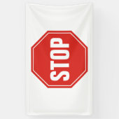 STOP-teken Spandoek (Verticaal)