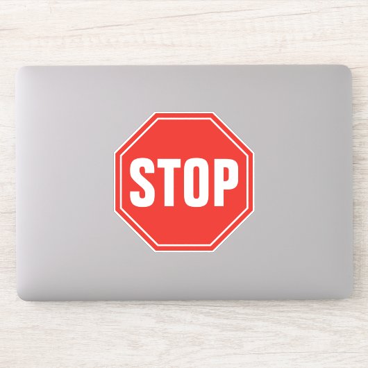 STOP-teken Sticker (Computer)