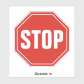 STOP-teken Sticker (Vel)