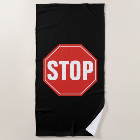 STOP-teken Strandlaken (Voorkant)