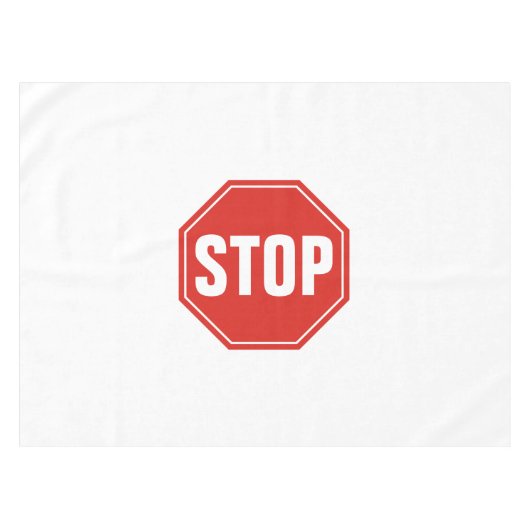 STOP-teken Tafelkleed (Voorkant (Horizontaal))
