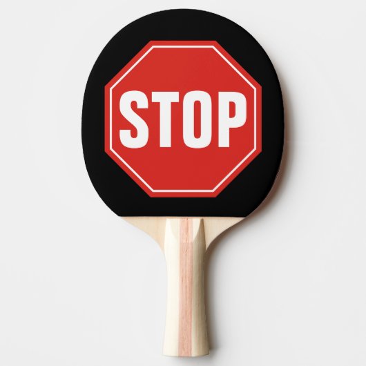 STOP-teken Tafeltennisbatje (Voorkant)