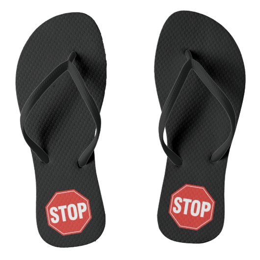 STOP-teken Teenslippers (Voetbed)