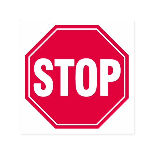 STOP-teken Zelfinktende Stempel (Design)