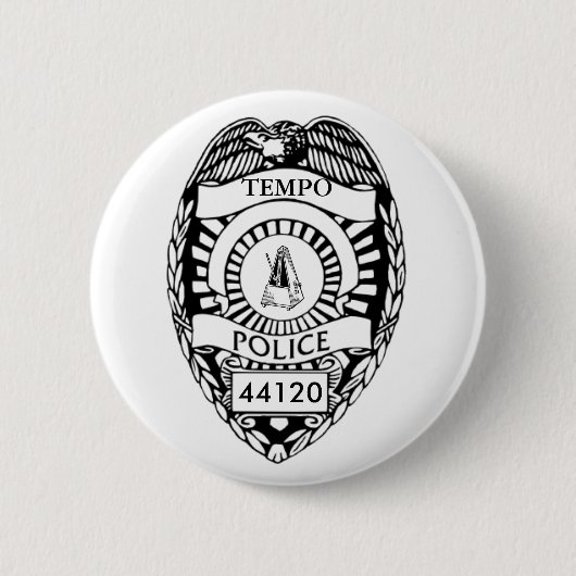 Stop! Tempo Politie! Ronde Button 5,7 Cm (Voorkant)