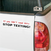 STOP TEXTING! Bumpersticker (Op Truck)