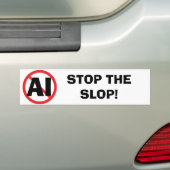 Stop the Slop Anti-AI Bumper Sticker (En voiture)