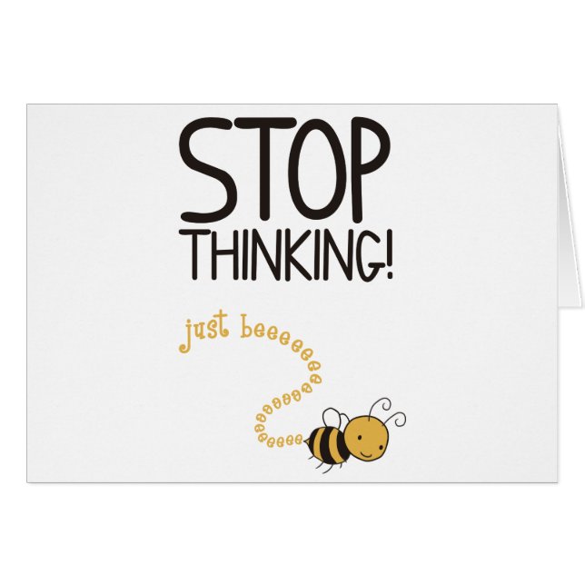 Stop thinking! (Voorkant Horizontaal)