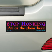 Stop Toeteren Bumpersticker (Op auto)
