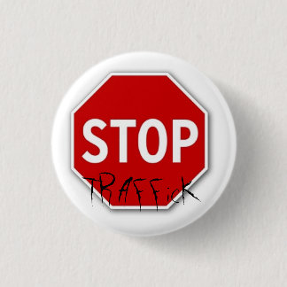 Stop, TRAFFicK Ronde Button 3,2 Cm