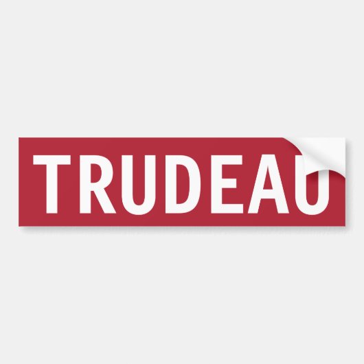 STOP TRUDEAU BUMPERSTICKER (Voorkant)