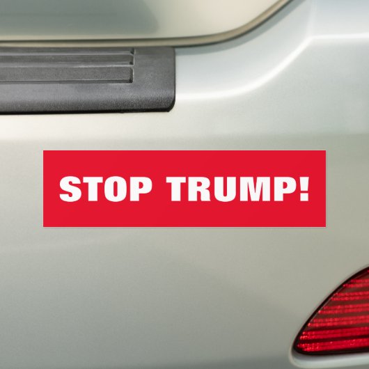 STOP TRUMP BUMPERSTICKER (Op auto)