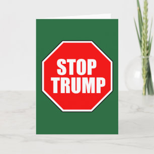 "STOP TRUMP" FEESTDAGEN KAART