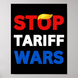 Stop Trump Stop Handelsoorlogen Stop Tarief Oorlog Poster