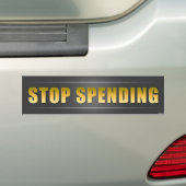 Stop uitgaven bumpersticker (Op auto)