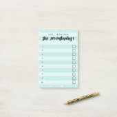 Stop uitstellen - Mint - Selectievakje om te doen  Post-it® Notes (Op bureau)