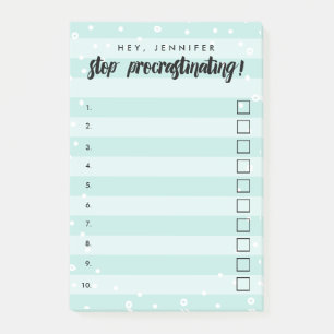 Stop uitstellen - Mint - Selectievakje om te doen  Post-it® Notes