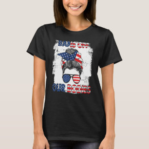 Stop verboden van ons lichaam Bescherm vrouwen gra T-shirt