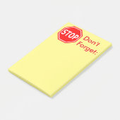 Stop, vergeet herinneringsnotities niet post-it® notes (Schuin)