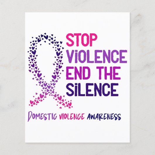 Stop Violence and the Silence Domestic Violence Aw (Achterkant)